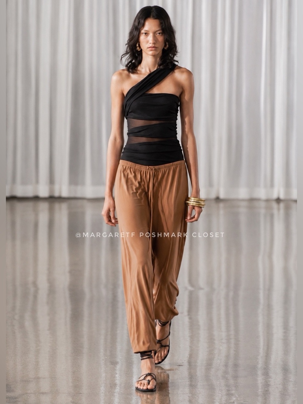 Zara asymmetric tulle cut out swimsuit - Picture 5 of 11